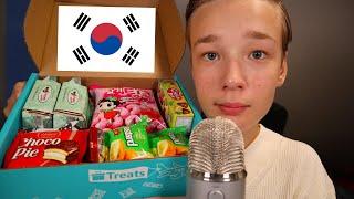 ASMR Mukbang | Trying Snacks From South Korea | Try Treats