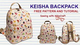 Keisha Backpack Tutorial - DIY Tas Ransel Lucu dan Imut - Bag Making with Miko Craft