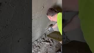 plastering sand and cement render coated on block #plastering #asmr #oddlysatisfying #sbr #cement