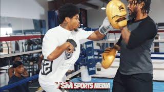 Shakur Stevenson back in the Gym with Coach Rell after Hand Injury