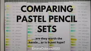 Pastel pencil sets- direct comparison between sets - adult coloring tips