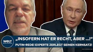 UKRAINE-KRIEG: "Insofern hat er recht, aber ...!" Putin-Rede? Militärexperte zerlegt seinen Kernsatz