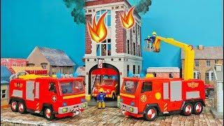 Fireman Sam Toy Story  Fire at Playmobil Ghostbusters Headquarters | Firefighter Movie for Kids