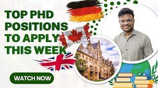 Top PhD Positions Abroad You Can Apply for RIGHT NOW!