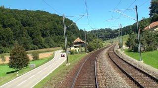   Bern - Zürich (old route) cab ride via Burgdorf - Brugg [23.6.2013] Führerstandsmitfahrt