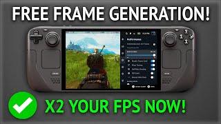 FREE Steam Deck Frame Generation! Frame Gen 2X FPS Mod DLSS To FSR3