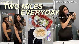 i walked TWO MILES EVERYDAY FOR A WEEK + everything i ate *SHOCKING RESULTS*