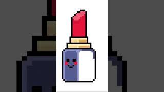 Lipstick pixel art #shorts #art