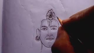 Krishna drawing || mahavarat krushna || RKP Drawing....