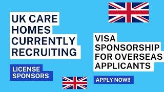 Care homes currently recruiting from overseas|visa sponsorship