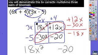 8th CV Multiply Binomials using the Box Method