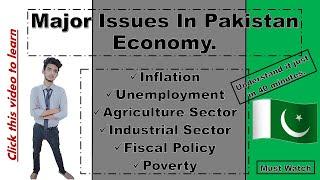 In 40 Minutes Understand Major Issues in Pakistan Economy. || Must Watch || Basic Concept Tutorial.