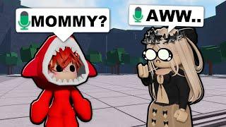 Trolling as CUTEST KID in Roblox The Strongest Battlegrounds.. 