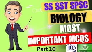 SST Top Biology MCQS | SST Test Preparation 2023 | SST/HST/SPSC #spsc  #fpsc