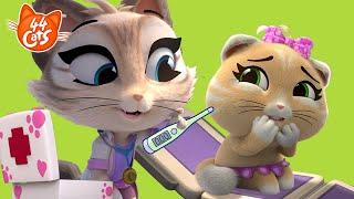 44 Cats | The puppy doctor | Pilou is afraid of the DOCTOR | Children's Educational Videos