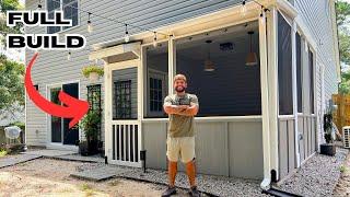 How I Built A DIY Screened In Patio. (Incredible Transformation)