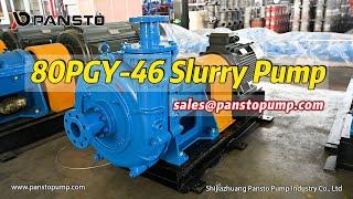 80PGY-46 Slurry Pump |Horizontal Centrifugal Pump Heavy Duty Slurry Pump for Pumping Sand Gravel