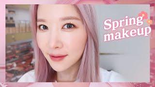 핑크 브라운 봄 음영 메이크업 by 옥쌤 + 속쌍 무쌍 메이크업 팁! | daily pink-brown makeup for spring