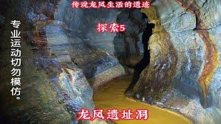 在洞穴深处，发现了古遗址 上一年前的遗骸未知生物