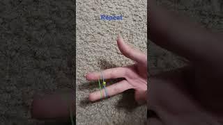 How to make a rainbow loom bracelet with fingers/Go to my Channel to see full video/#rainbowloom