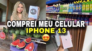 VLOG: COMPREI MEU CELULAR, FUI AO MERCADO, MEU DIA MORANDO SOZINHA