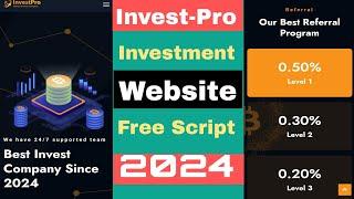 Investpro Hyip Investment and Digital Wallet Website Script With Admin Panel || Invest Pro Website