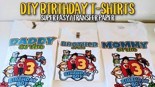 BIRTHDAY TSHIRT TUTORIAL/ SUPER EASY/ NO CRICUT/ PAW PATROL THEME