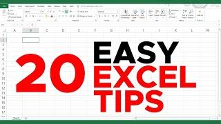 20 EASY Microsoft Excel Tips For Beginners