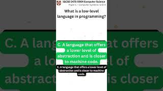 iGCSE Computer Science 0478 0984 Paper 1 Unit 4 q025 v1