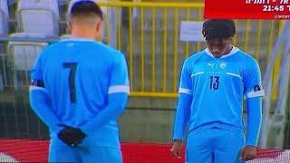 Football players held their own minute of silence during the match Israel Poland