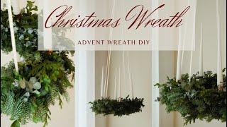 MINIMAL CHRISTMAS ADVENT WREATH DIY