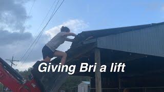 Giving Bri a lift