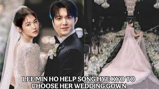 LEE MIN HO INSIST TO CHOOSE THE WEDDING DRESS OF SONG HYE KYO !! SWEET GROOM !