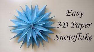 How To Make 3D Paper Snowflake | Kako napraviti 3D pahulje od papira