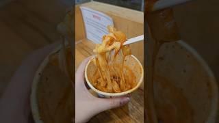 super cheesy spicy tteokbokki Korean convenience store run asmr #shorts