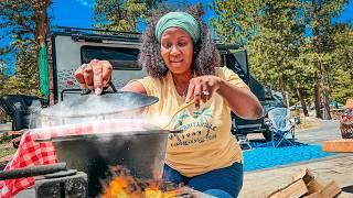 A Dutch Oven FEAST! (living in my camper van) - RV LIFE