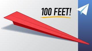 EASY Paper Airplane that Flies REALLY Far — Over 100 feet! — How to make Ballista — Folding Tutorial