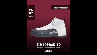 Air Jordan 12 White Dark Grey - December 2, 2019