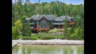 Remarkable Lake Charlevoix Log Home