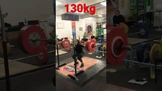 PB BACK SQUAT! Gill squats 130kg x 2 #weightlifting #womensweightlifting #backsquat #strength #oly