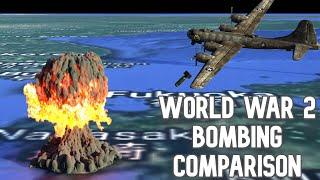 World War 2 Bombing Comparison On The Earth