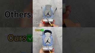 Real Vs Fake University Blue Jordan 4 #shorts #sneakerhead #viral