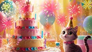 Happy Birthday Song 3D Cute Cat Birthday song