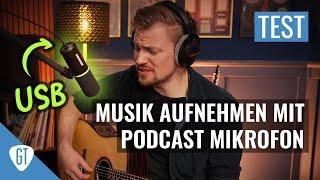 Musik aufnehmen mit USB Podcast Mikrofon - Geht das?? | Gitarren Tutorial Deutsch