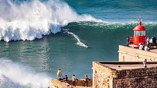 Sebastian Steudtner Rides Nazaré's XXL Hurricane Epsilon Swell