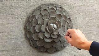 It's great that he made a flower with many petals out of cement