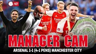 Manager Cam | Arteta v Guardiola | Arsenal 1-1 (4-1 Pens) Manchester City | FA Community Shield 2023