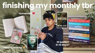 can I finish my monthly TBR in 10 days? | reading romance, fantasy & thrillers ⭐️