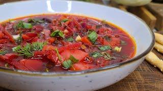 Постный Борщ / Как приготовить быстро вкусный борщ / Василий Мишлен / #shorts