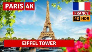 HDR 4K Paris France Eiffel Tower 2023 Symbol Of The City Walking Tour